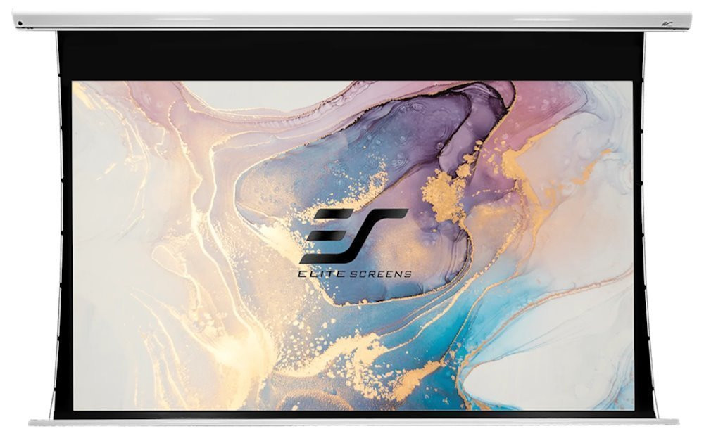 ELITE SCREENS plátno elektrické motorové 120" (305cm)/ 16:9/ 149,6x265,7cm/ case bílý/ 12" drop/ CLR StarBright/ pro UST