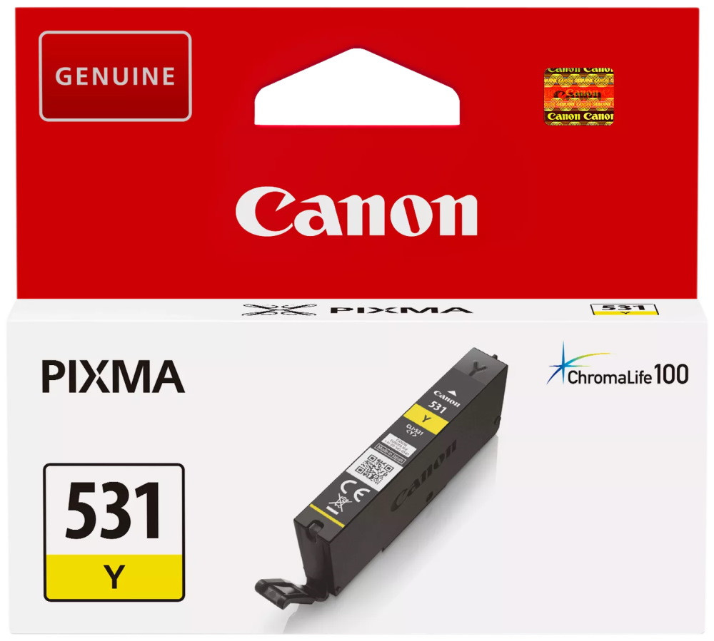 Canon inkoustová náplň CLI-531 Y EUR žlutá