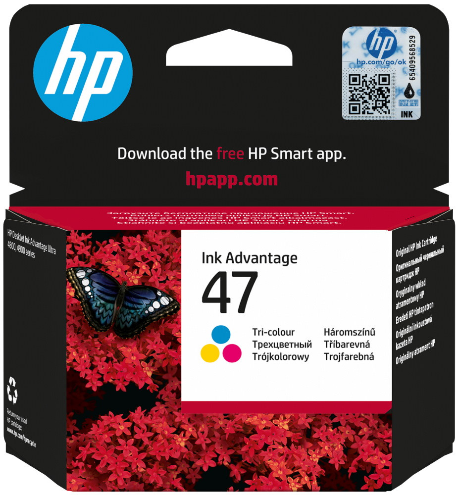 HP 47 Tříbarevná originální kazeta DeskJet 4828