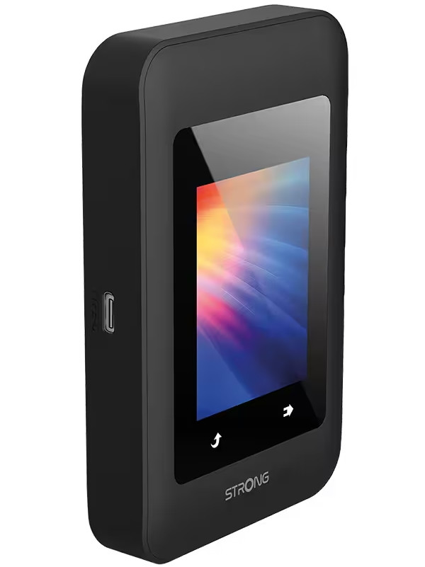 STRONG 4G+ MIFI 900D/ data 300Mbps/ Wi-Fi 1200Mbps/ baterie 2500mAh/ WPA3/ nano SIM/ USB-C/ s displejem/ černý