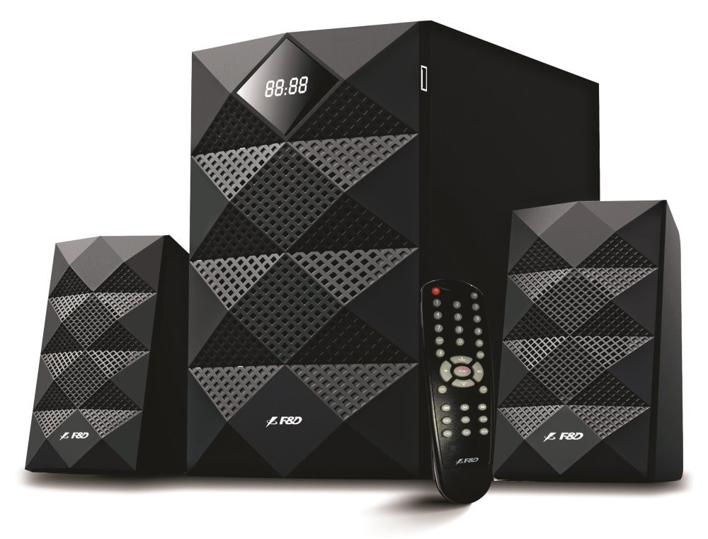 POŠKOZENÝ OBAL - FENDA F&D repro A180X/ 2.1/ 42W/ černé/ BT4.0/ FM rádio/ USB přehrávání/ dálkový ovladač