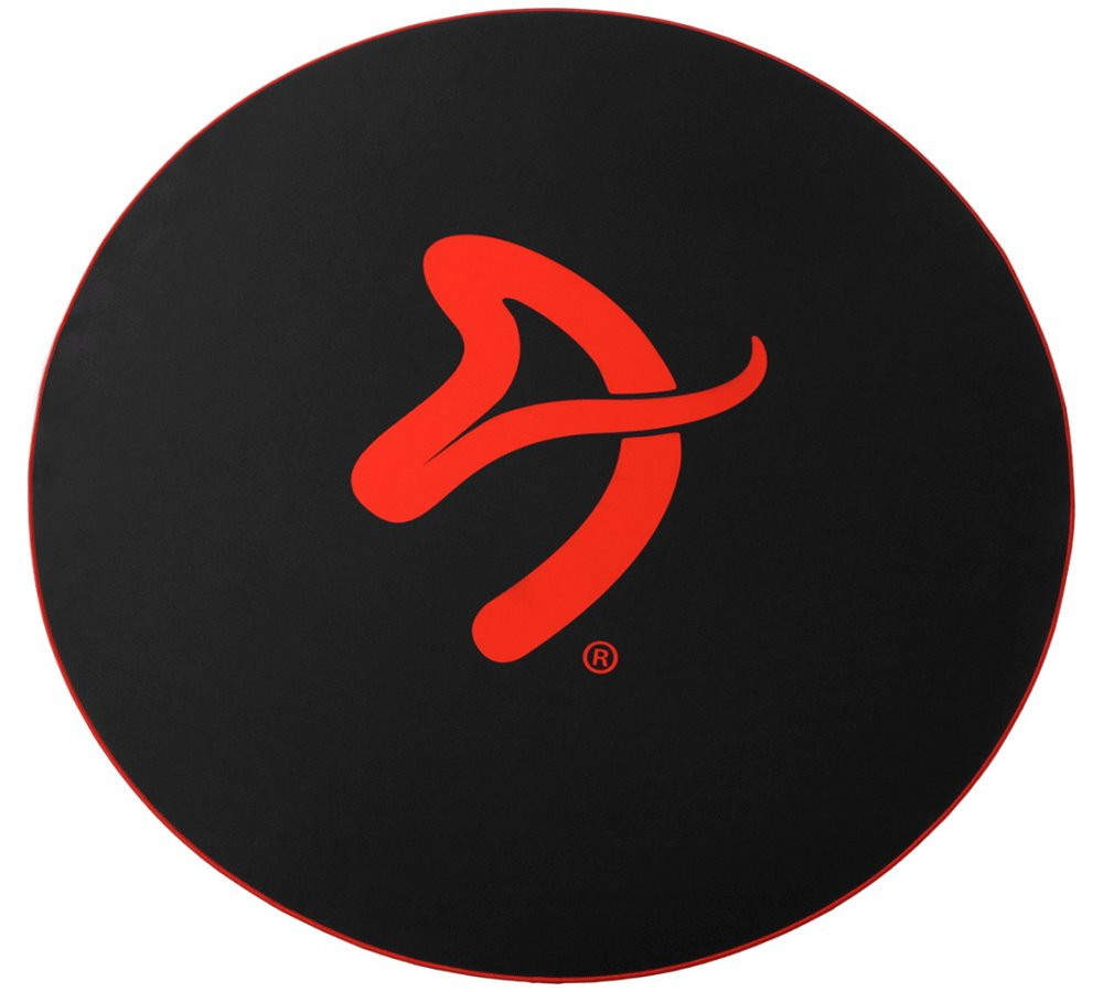 AROZZI Zona Floorpad Red/ ochranná podložka na podlahu/ kulatá 121 cm průměr/ černá s červeným logem