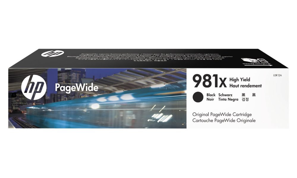 HP 981X Černá originální kazeta PageWide s vysokou výtěžností