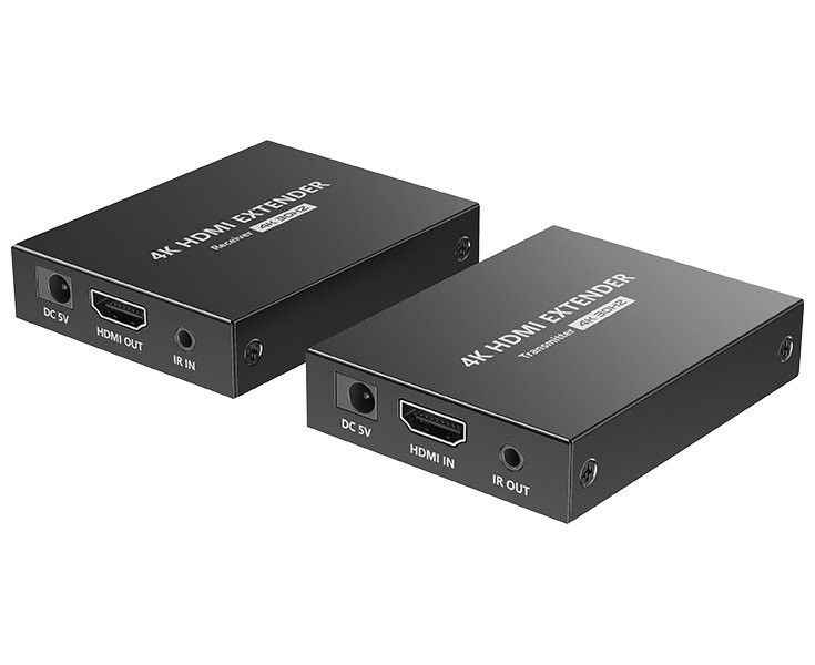 XtendLan CAT6 HDMI extender, vysílač+přijímač, 40m 4k/2k/1080p po jednom CAT6 kabelu, POC, přenos IR