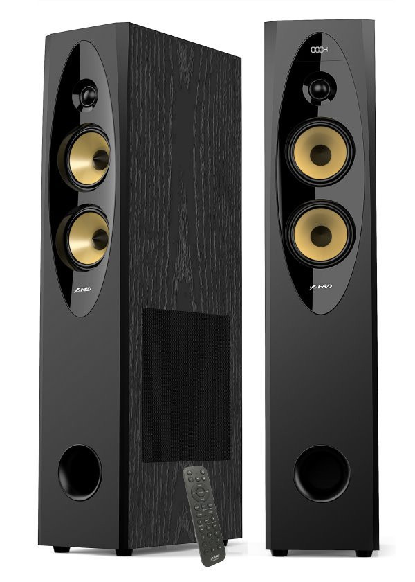POŠKOZENÝ OBAL - FENDA F&D repro T-60X Pro/ 2.0/ 120W/ černé/ dřevěné/ BT5.3/ NFC/ FM rádio/ USB/ optický vstup/ dálkové ovlád...