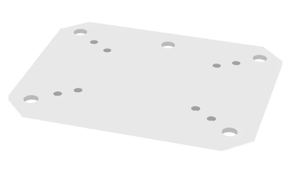 Neomounts  PLASMA-M2SFPLATE / Fixed Floor Plate for 2250/2500-series - small (bolt down) / Silver