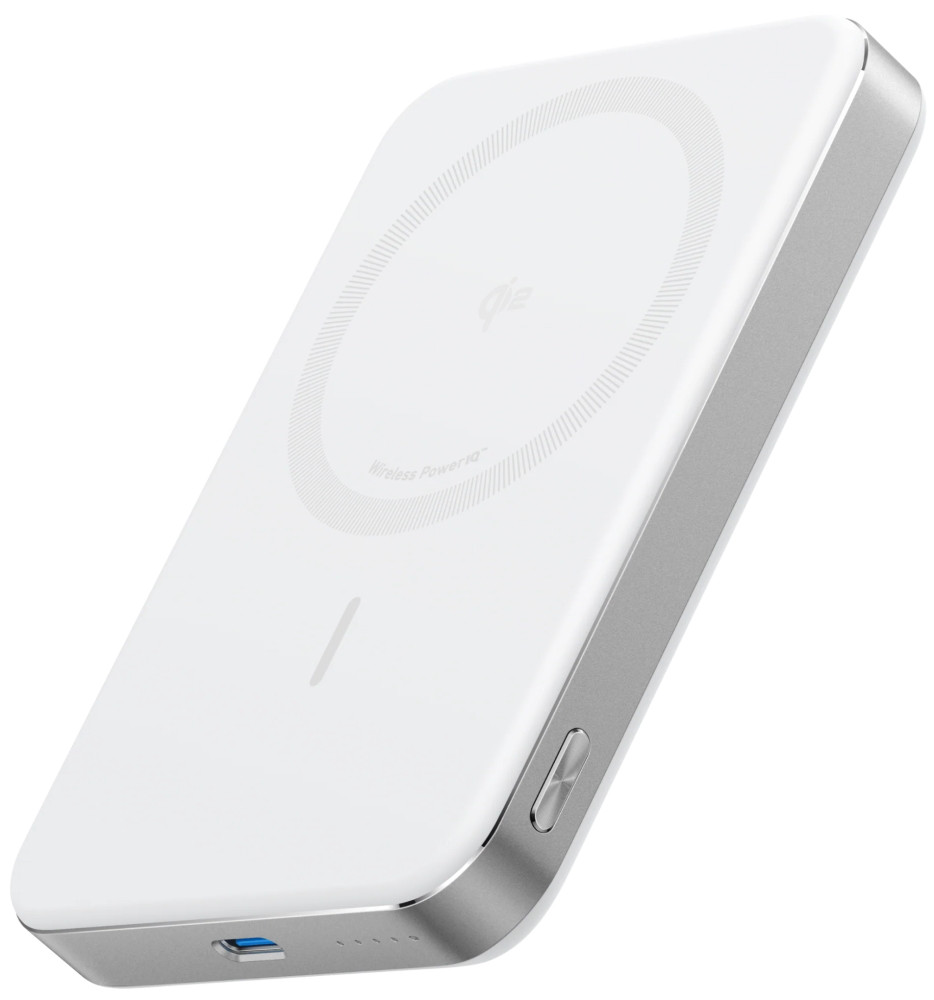 Anker MagGo Powerbanka/ 10000mAh/ 30W/ Bezdrátové nabíjení/ bílá