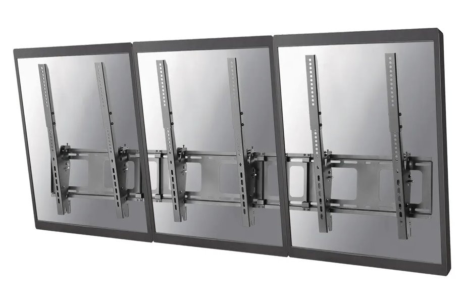 Neomounts NS-WMB300PBLACK/Držák displeje/na stěnu/40-52"/menu board vertikální sklopný/VESA 400X600/nosn. 3x50kg/3 displ