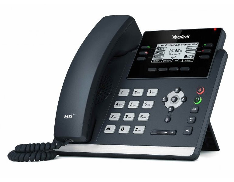 Yealink SIP-T42U IP telefon, 6x SIP, CZ/SK displej, 2x GbE port, PoE, Opus HD kodek, 15 programovatelných tlačítek