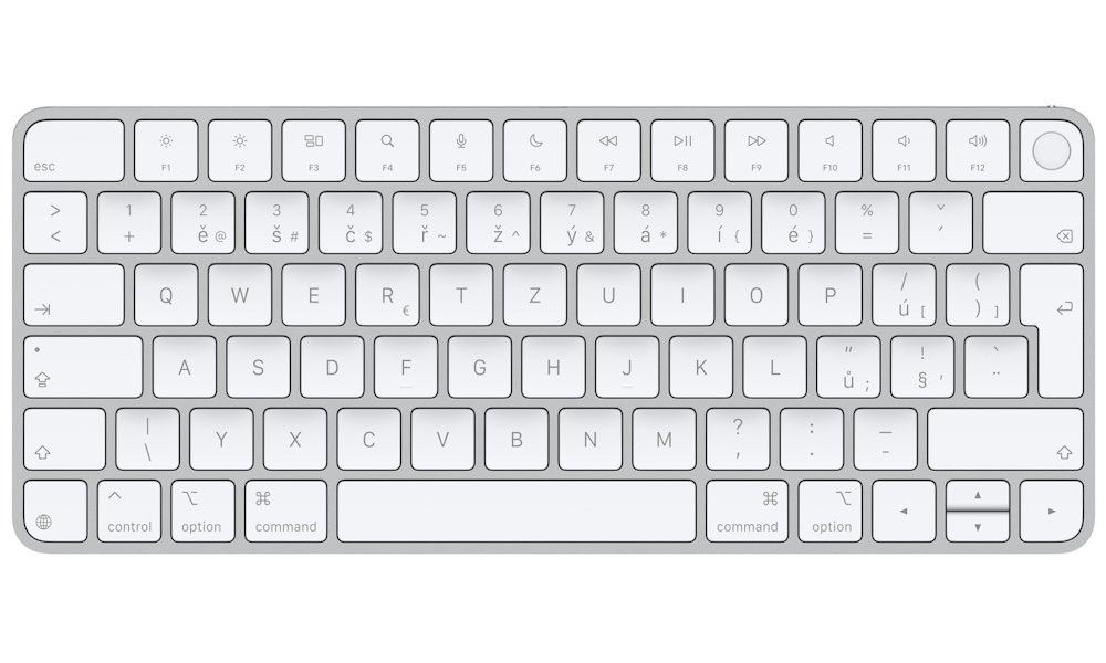 Apple Magic Keyboard s Touch ID (2024) / Bílé klávesy / USB-C / bezdrátová / CZ Layout