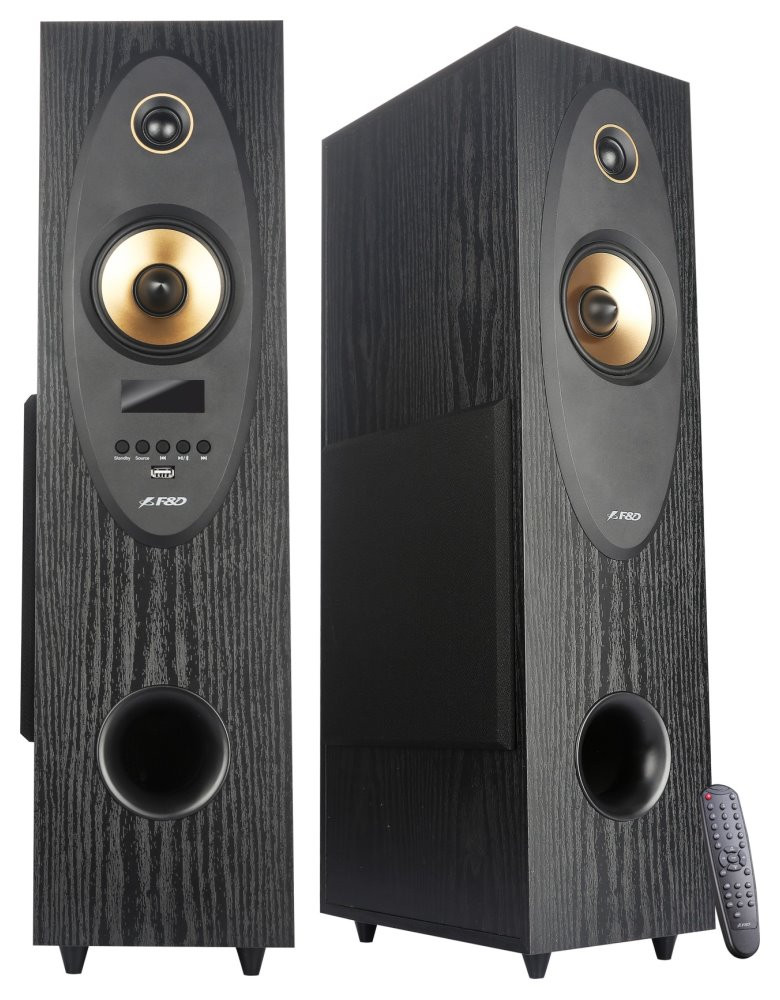 FENDA F&D repro T-35X/ 2.0/ 80W/ černé/ dřevěné/ BT5.0/ Optický vstup/ FM rádio/ USB/ dálkové ovládání/ Karaoke