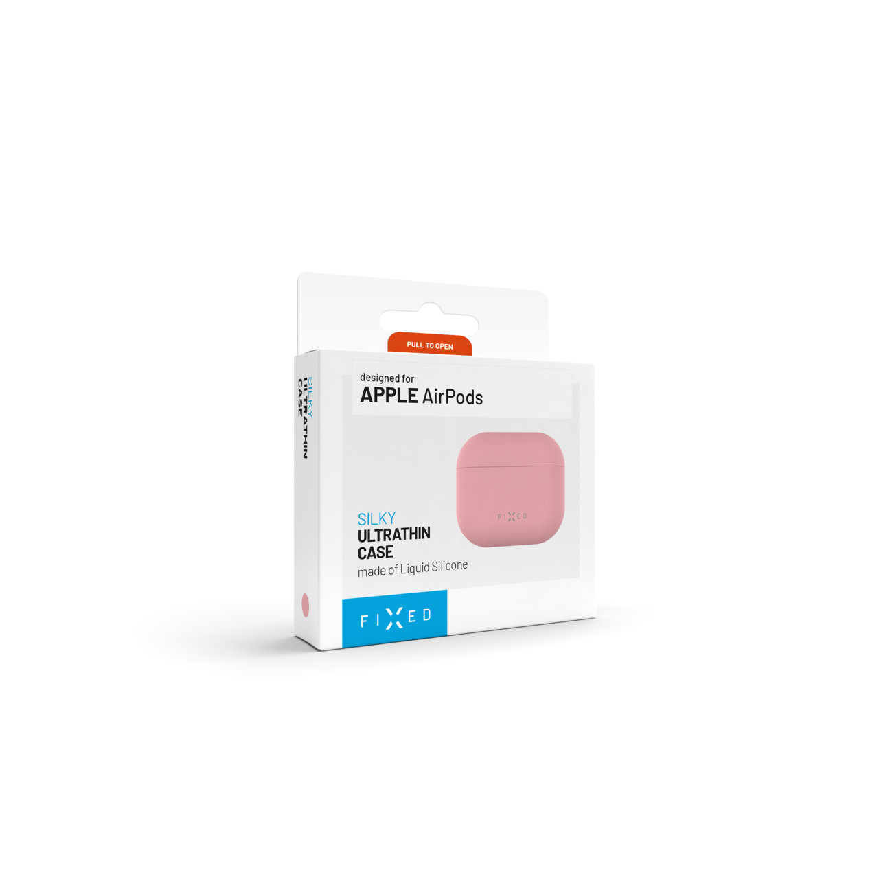 Ultratenké silikonové pouzdro FIXED Silky pro Apple Airpods, růžové
