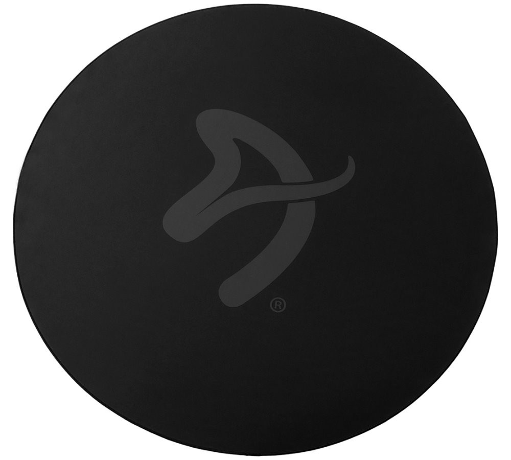 AROZZI Zona Floorpad Black/ ochranná podložka na podlahu/ kulatá 121 cm průměr/ černá s šedým logem