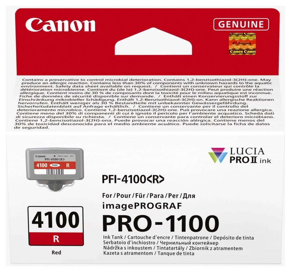 Canon inkoustová náplň INK PFI-4100 R červená