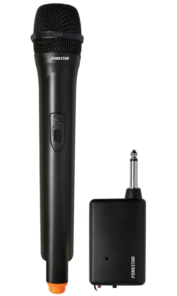 Fonestar Dynamický mikrofon, kardioida, 80 Hz–12 kHz, ON/OFF, plastové tělo, 3m kabel XLR–Jack 6,3 mm