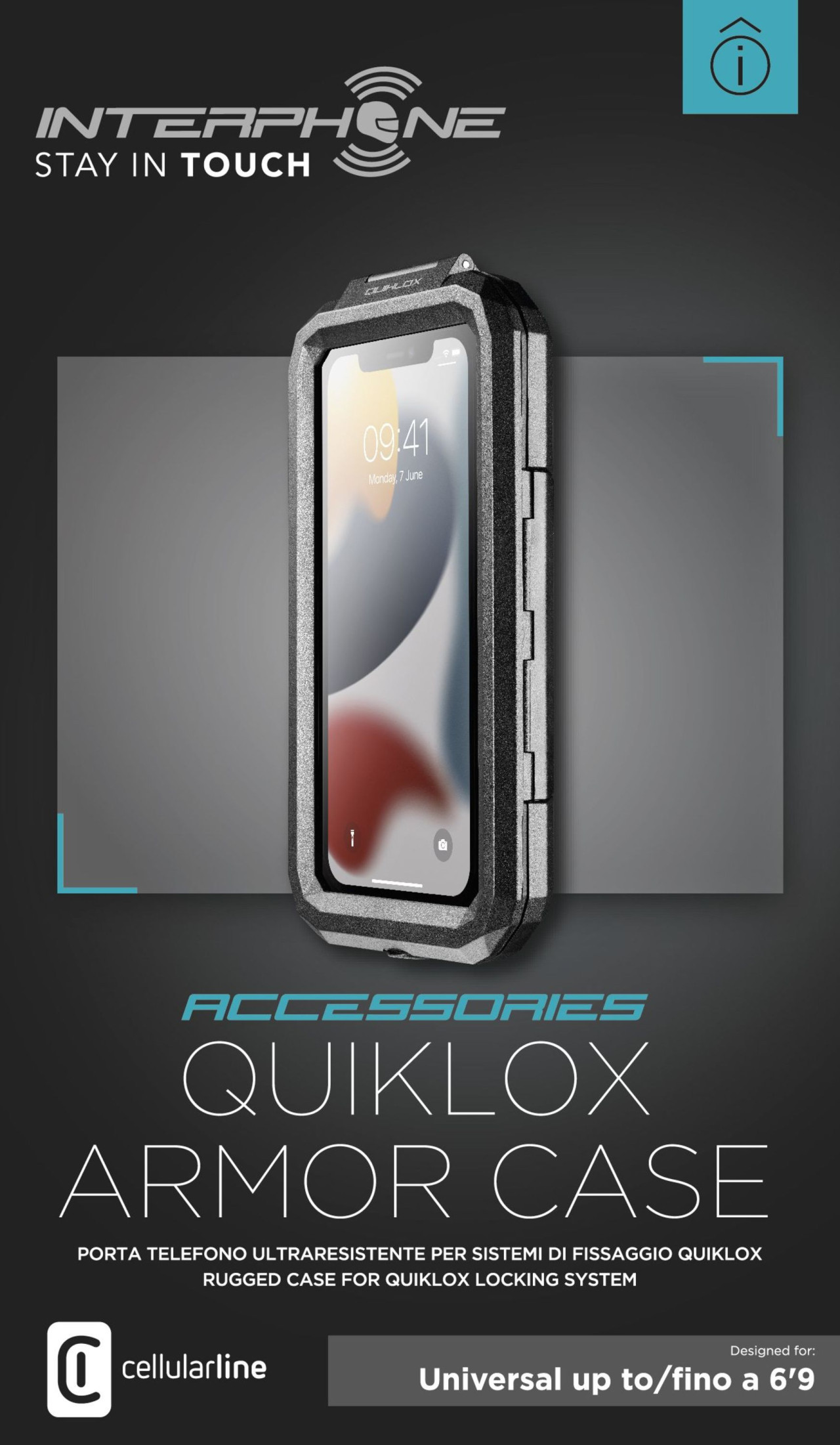 Interphone Quiklox – Voděodolné pouzdro na mobil do 6,9"