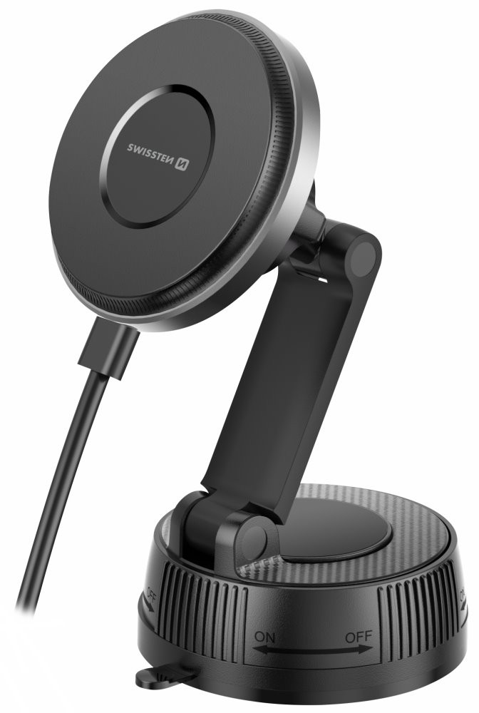 Swissten Držák do auta S-Grip E3 s bezdrátovým nabíjením 15 W / 7,5 W (kompatibilní s MagSafe)