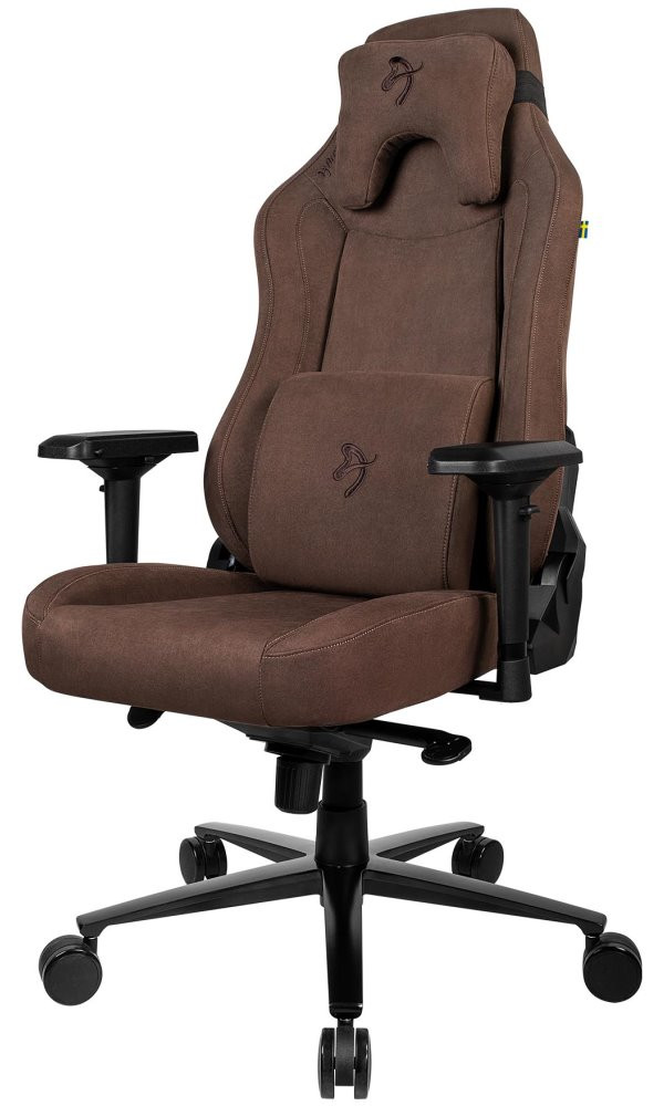 AROZZI herní židle VERNAZZA Supersoft Fabric Brown/ hnědá