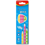 Grafitová tužka KEYROAD Neon JUMBO, HB, 6ks