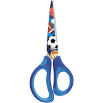 Školní nůžky KEYROAD Tattoo Soft, 15 cm, modré