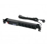 Datacom ACAR 19" Rozvodný panel 5x230V 1,5U CZ 3m kabel černý