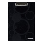Psací podložka s klipem Black&White A4, černá