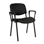 Konferenční židle ISO N s područkami - černá, kost