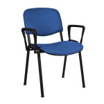 Konferenční židle ISO N s područkami - modrá, kost