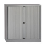 Kovová skříň Bisley, roletová, světle šedá