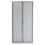 Kovová skříň Bisley, roletová, světle šedá