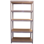 Bezšroubový regál, 90 x 180 x 45 cm,5 polic,pozink