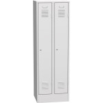 Šatní skříň dvoudveřová, světle šedá