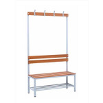 Lavice do šaten SBU/BG - 120 cm, s věšákem, šedá/h