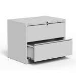 Dvouzásuvková kovová kartotéka HDK - dvouřadá, šed