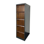 Pětizásuvková kartotéka JF - antracit/imitace tm.d