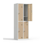 Kovová šatní skříň HDG - čtyřdveřová, cyl.zámek, š