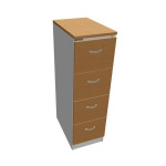 Čtyřzásuvková kartotéka Hobis RGD 14 CE - buk/šedá