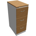 Třízásuvková kartotéka Hobis RGD 13 CE - dub/šedá