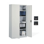 Univerzální kovová skříň KS 195 - 4 police, světle