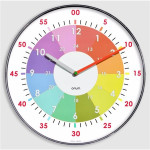 Nástěnné hodiny Rainbow - průměr 30 cm, učební, du