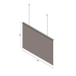 Závěsná ochranná přepážka - 980 x 700 x 5 mm