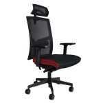 Kancelářská židle Game VIP - synchro, černá/červen