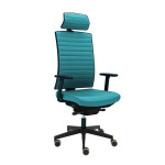 Kancelářská židle Game VIP - celočalouněná, modrá