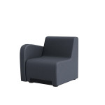 Jednokřeslo Rubico -  s područkou, pravé, šedé