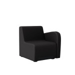Jednokřeslo Rubico -  s područkou, levé, černé
