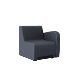 Jednokřeslo Rubico -  s područkou, levé, šedé