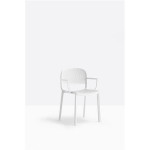 Jídelní židle Dome 266 - s područkami, bílá