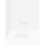Barová židle Nolita 3657 - nízká, bílá