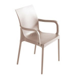 Jídelní židle Eset - s područkami, světle šedá