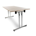 Skládací stůl Flexi - 120 x 60 cm, dub/chrom